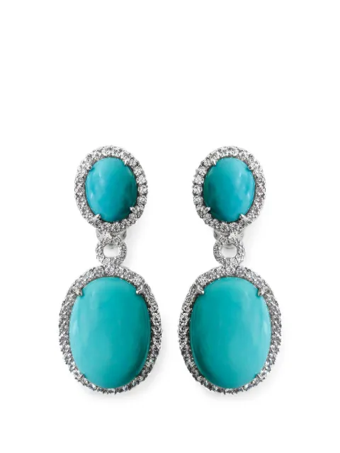 Fantasia by Deserio Cabachon cubic zirconia-embellished drop earrings Silver EF1313
