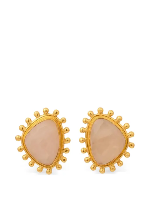 Sylvia Toledano Dots quartz-embellished beaded earrings Gold E251A