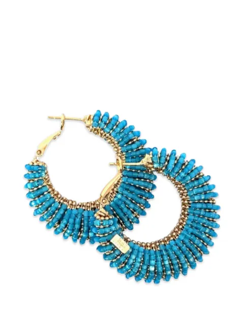 Gas Bijoux Izzia beaded earrings Blue AIZZIAGMOBLUE