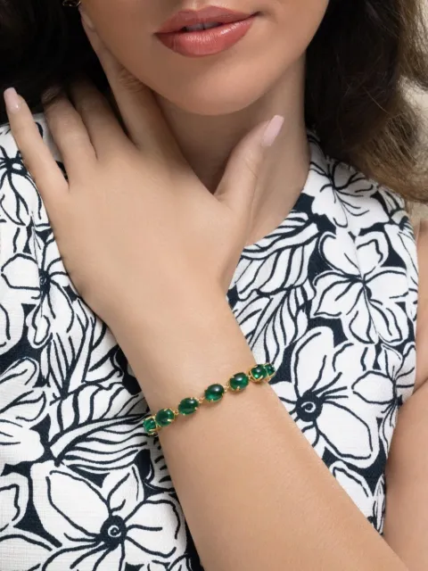 Bounkit Jewelry Isabella quartz onyx bracelet Green BRTTN7