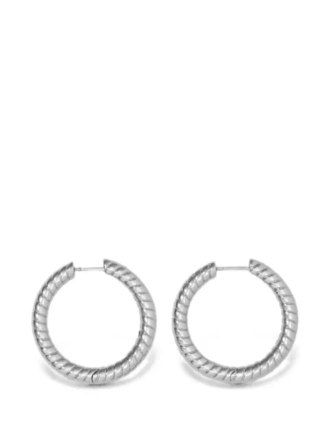 Jennifer Fisher Madison Avenue twisted huggie earrings Silver 549923RHO030