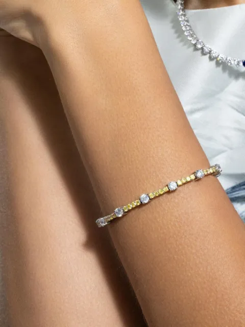 Fantasia by Deserio cubic zirconia tennis bracelet Silver BF982