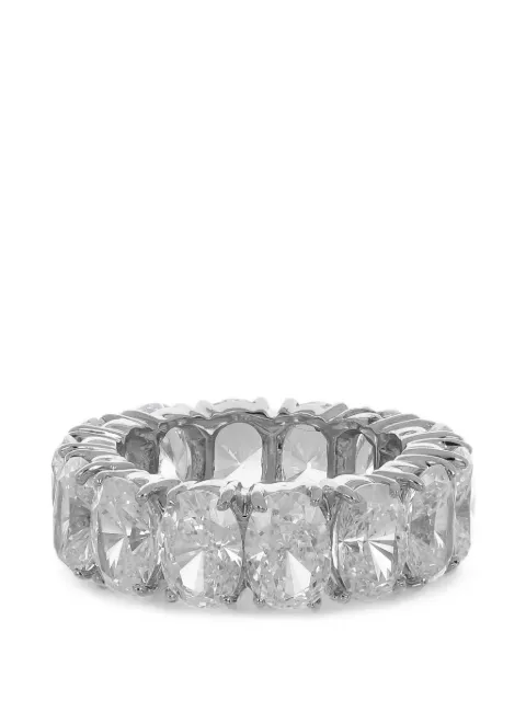 Fantasia by Deserio oval-cut eternity ring Silver F615