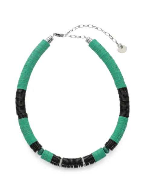 Hijas de Puka stone rondelle necklace Green JP00610