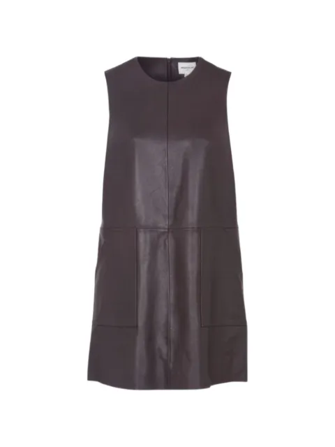 MAISON123 sleeveless leather mini dress Brown 6557929