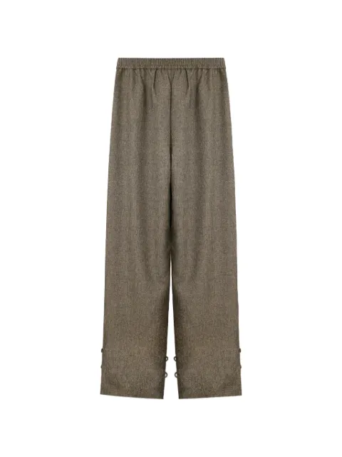 THE ANDAMANE Renee button-detail trousers Brown T200467A