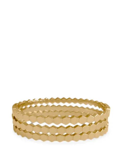 HZMER JEWELLERY Astra Luxe hexagonal bracelets (set of three) Gold SLCALBSG002