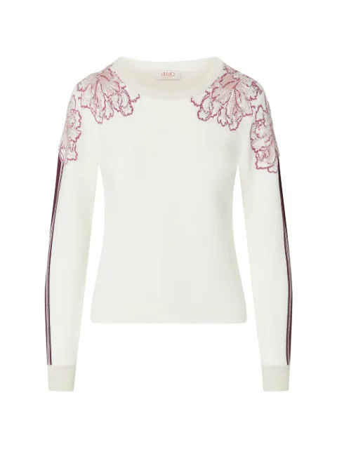 LIU JO jacquard sweater White TF6094MS49ID3041