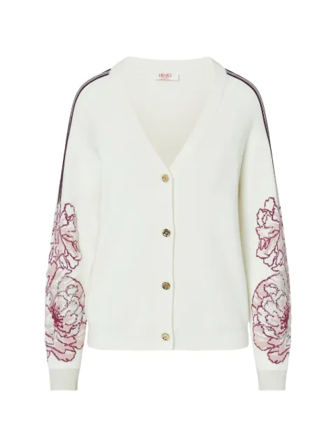 LIU JO jacquard cardigan Neutrals TF6093MS49ID3041