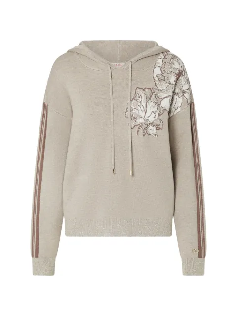 LIU JO jacquard hoodie Neutrals TF6092MS49ID3040