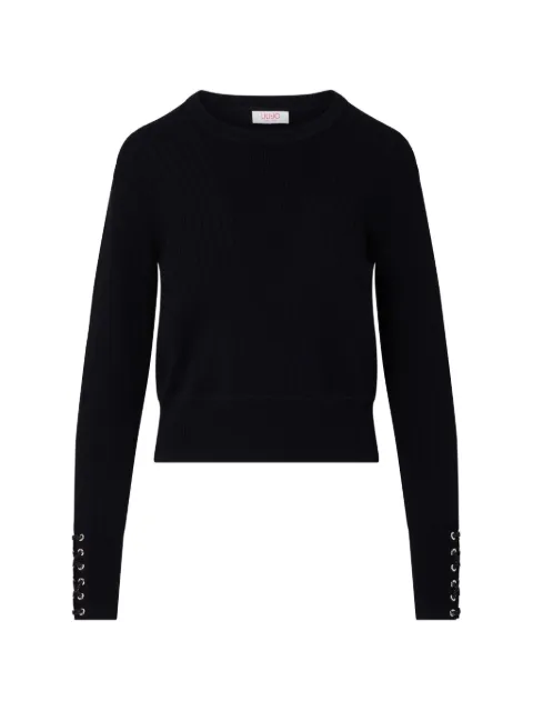 LIU JO sweater with laces Black TF6080MS63L22222