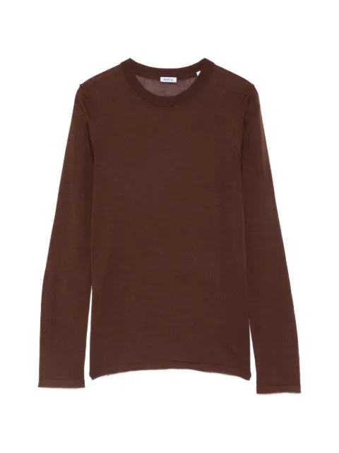 ASPESI contrast-stitch crew neck sweater Brown W6P3262D608