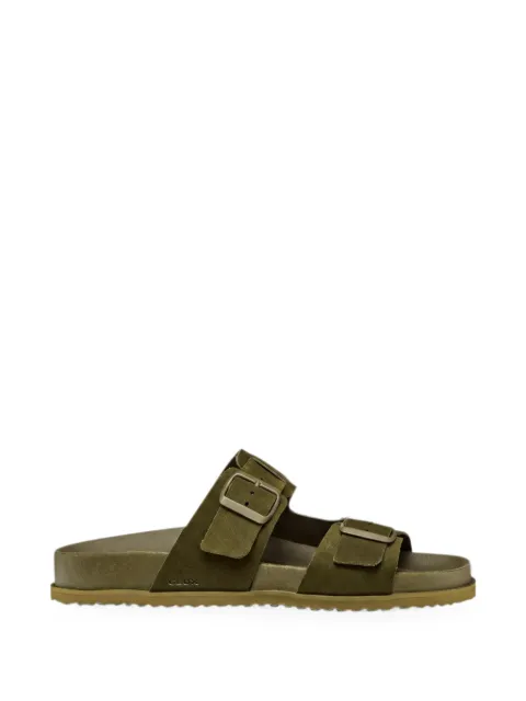 Geox Parnaiba buckled leather sandals Green U651KA00022