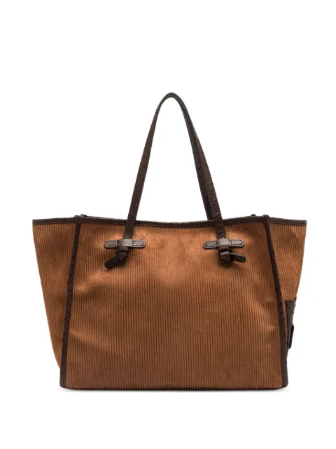GIANNI CHIARINI large Marcella corduroy-effect tote bag Brown BS12469TMBY