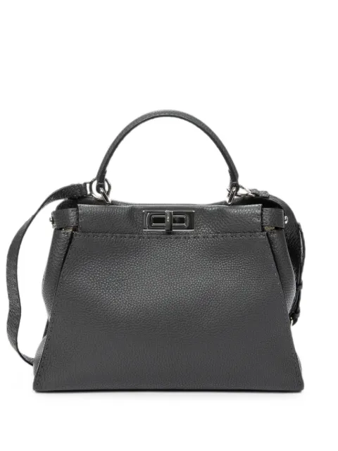 Fendi Pre-Owned medium Peekaboo leather tote bag Grey 8BN290Q011690397