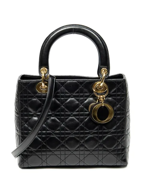 Christian Dior Pre-Owned medium Lady Dior Cannage tote bag Black MA0917