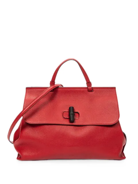 Gucci Pre-Owned large Bamboo Daily tote bag Red 370830002123