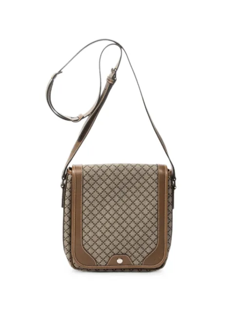 Gucci Pre-Owned Diamante flap cross body bag Brown 295679