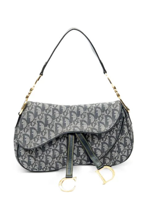 Christian Dior Pre-Owned Trotter Double Saddle shoulder bag Blue RU