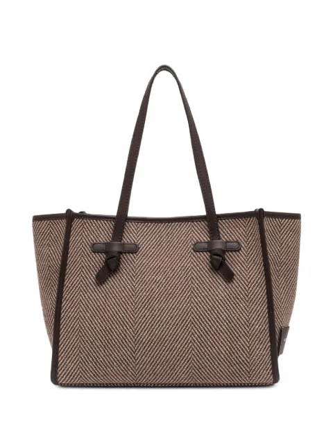 GIANNI CHIARINI Marcella herringbone-weave tote bag Brown BS6849COMMSPIGAMARCELLA