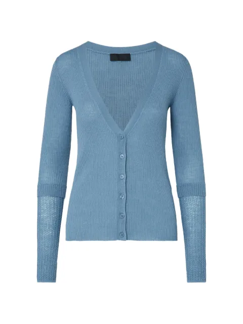 LIU JO pure wool cardigan Blue CF6027MA77QX0805