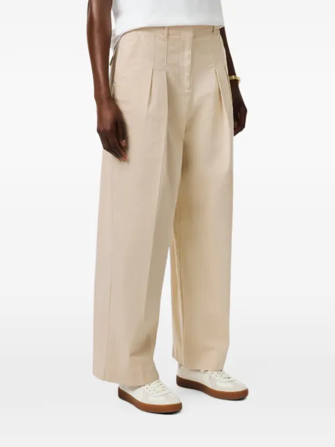 Lacoste pleated wide-leg trousers Neutrals HF0205