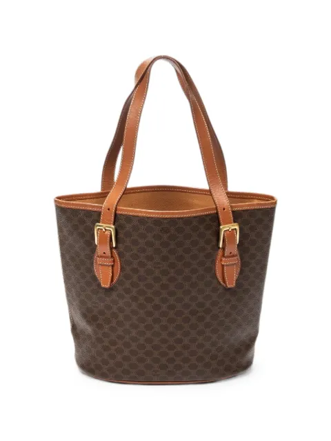 Celine Pre-Owned Macadam bucket shoulder bag Brown MC001
