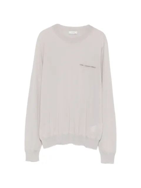 Peserico embellished-pocket sweater Grey A99840F18K09189270