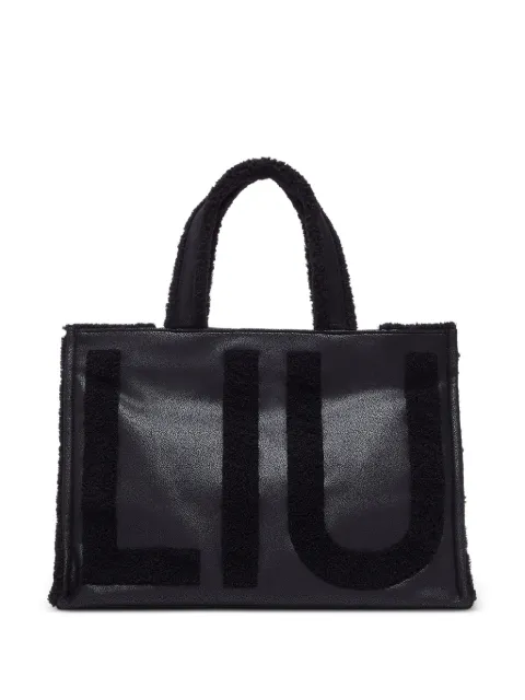 LIU JO large tote bag with logo Black 2F6037E002122222