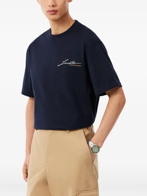 Lacoste logo-print crew-neck T-shirt Blue TH8606