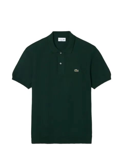Lacoste logo-patch knit polo shirt Green AH1043