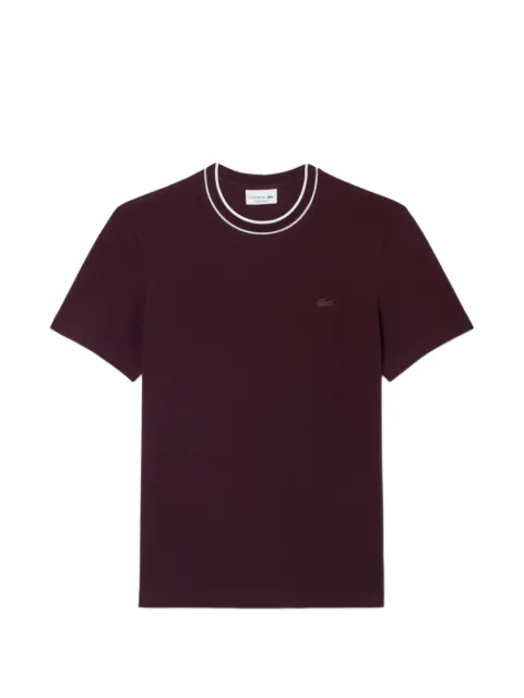 Lacoste contrast-trim T-shirt Red TH8174