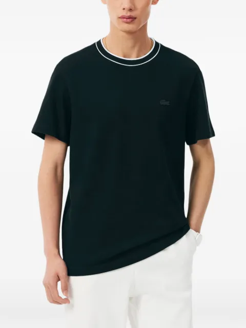 Lacoste logo-patch tipping-detail T-shirt Green TH8174