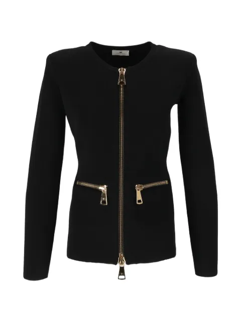 Elisabetta Franchi cardigan in knit-fabric with zip Black MK68B66E2