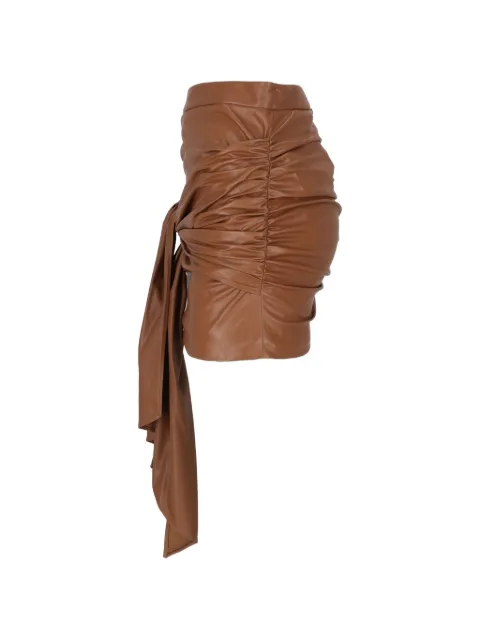 Elisabetta Franchi miniskirt with sash belt Brown GO21166E2