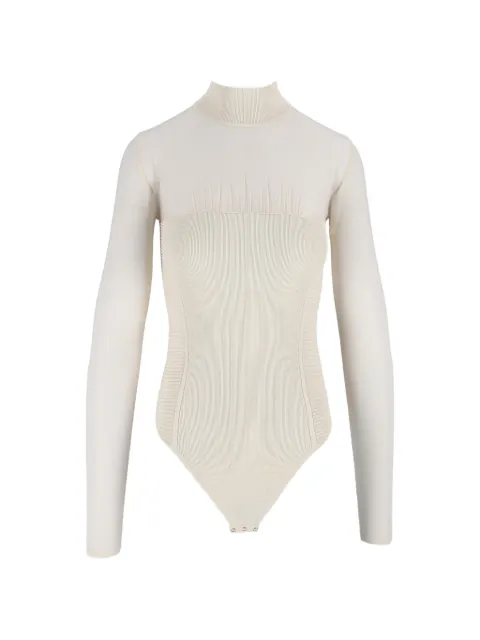 Elisabetta Franchi ribbed-knit bodysuit Neutrals BK09B67E2