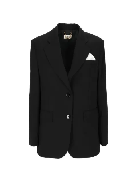 Elisabetta Franchi pocket-square-detail single-breasted blazer Black GI27766E2