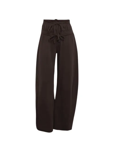 adidas drawstring frayed track pants Brown KT1934