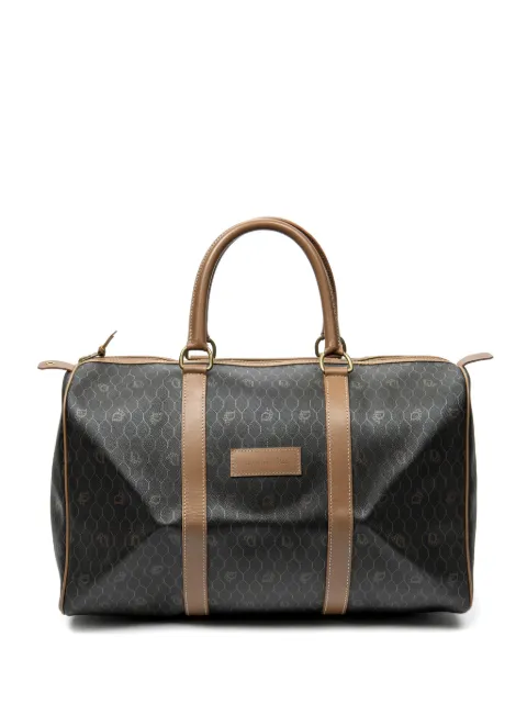 Christian Dior Pre-Owned medium Boston honeycomb-pattern luggage Brown ABC6941