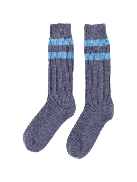 GOD'S TRUE CASHMERE striped ribbed-knit socks Purple FW25A2008CASIRIAME