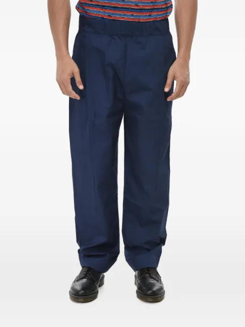 Laneus pleated elasticated-waistband trousers Blue S4LAMAPA049CC10
