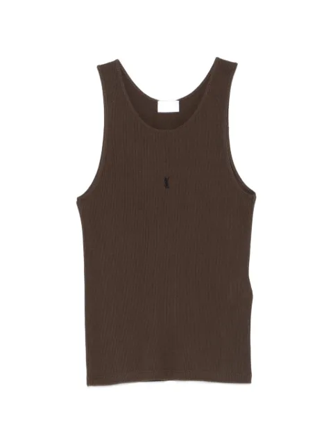 Saint Laurent ribbed-knit tank top Brown 818532Y37EC