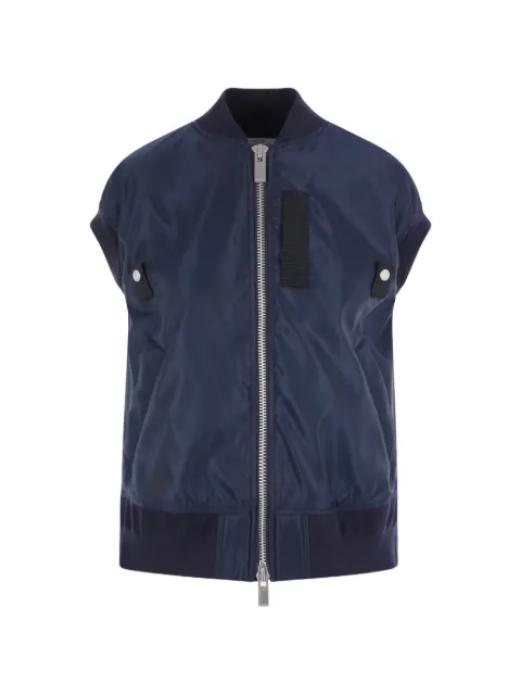 sacai zip-up vest Blue SCW303