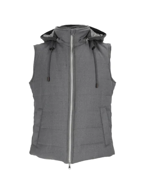 L.B.M. 1911 quilted hooded gilet Grey 937164538