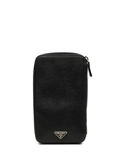 Prada Pre-Owned 2000-2013 Saffiano Zip Around Wallet long wallets Black K6AVNA9NB3CIBD52
