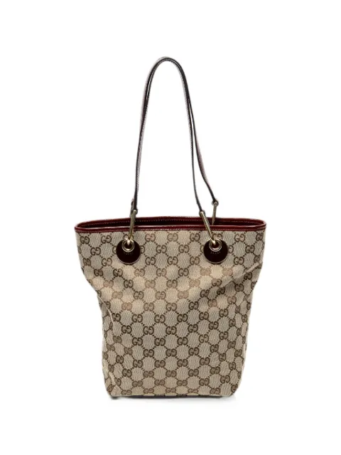 Gucci Pre-Owned small Eclipse monogram-pattern shoulder bag Neutrals 120840002404