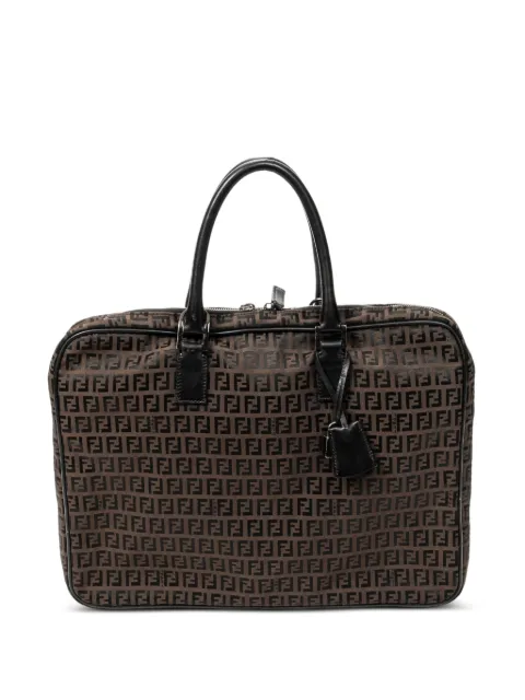 Fendi Pre-Owned Zucca print laptop bag Brown 35057VR001019