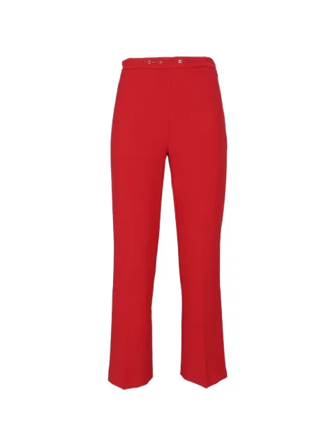 Elisabetta Franchi gold-tone hardware straight-leg trousers Red PA19866E2