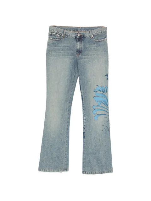 John Richmond Vintage 2000s graphic-print jeans Blue JR250CDL