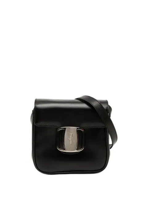 Ferragamo Pre-Owned 2010-2026 Mini Leather Vara crossbody bag Black YASU7TDPHKE83MLZ